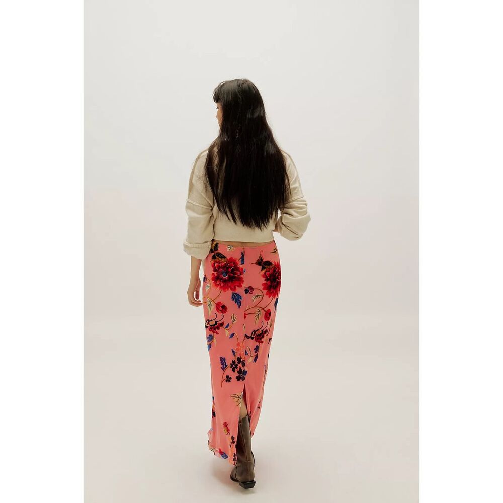 Free People Secret Garden Midi Skirt $198 - Picture 2 of 6